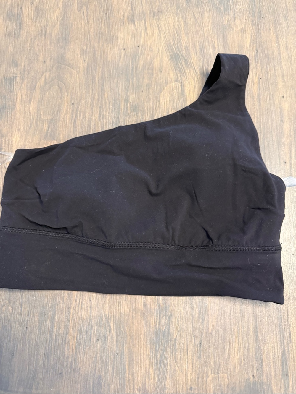 lululemon athletica Black One-Shoulder Crop Top